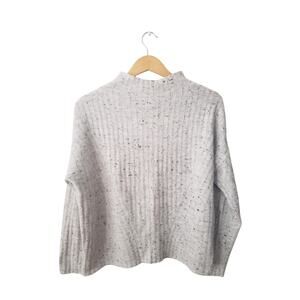 Old Navy Mockneck Speckled Sweater Grey Size Medium